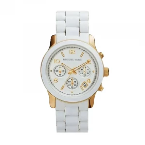 Michael Kors Runway Chronograph White Ladies Watch